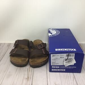 Birkenstock Womens Arizona Double Buckle Cork Sandals Brown Size 8-8.5 Slide